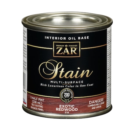 Zar ZAR Semi-Transparent Exotic Redwood Oil-Based Polyurethane Wood Stain 1/2 pt 51806